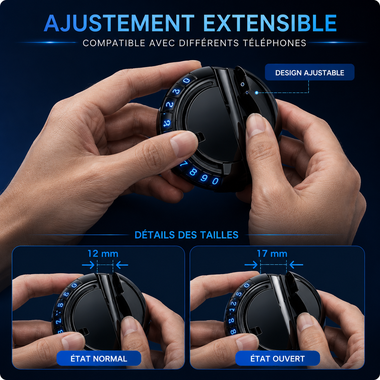 Support Téléphone antidérapant pour voiture