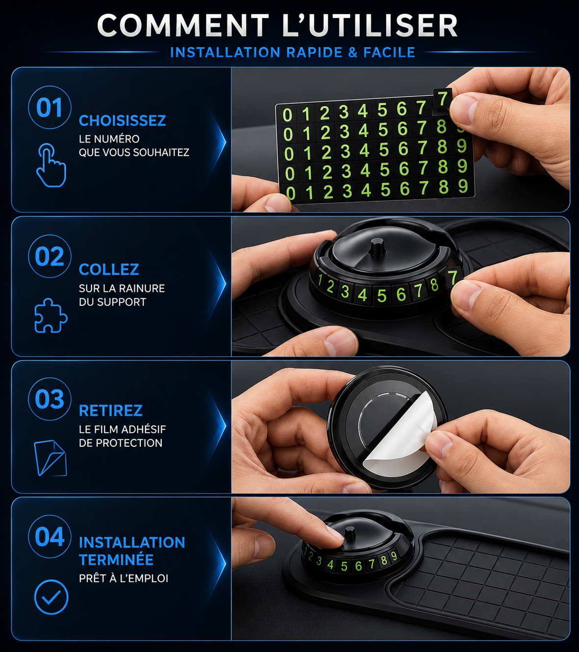 Support Téléphone antidérapant pour voiture